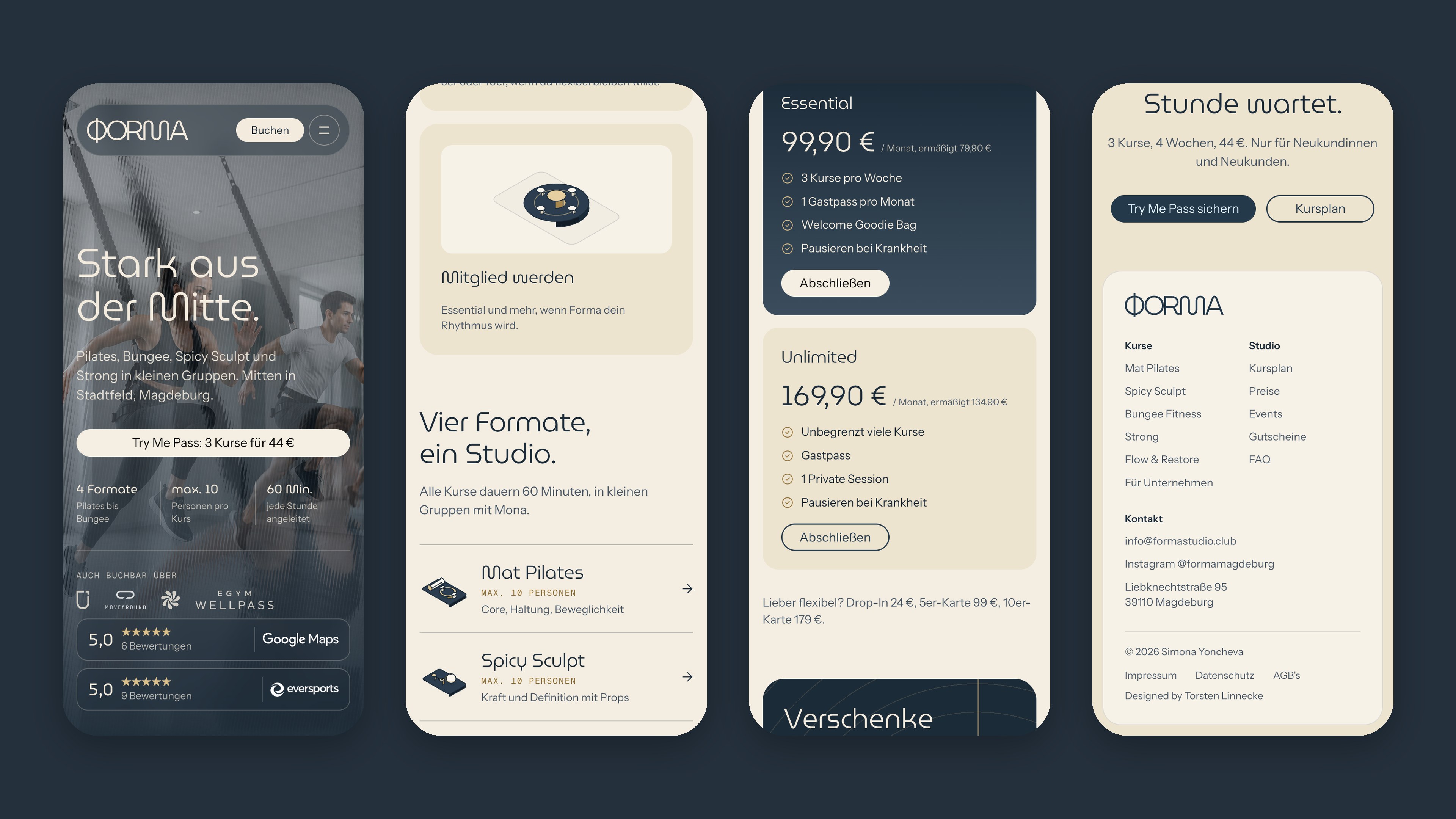 Forma: Mobile screens